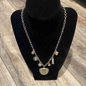 5 for $10 Chico’s Elegant silver Charm Necklace with rhinestones 20 inches